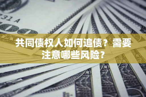 武汉共同债权人如何追债？需要注意哪些风险？