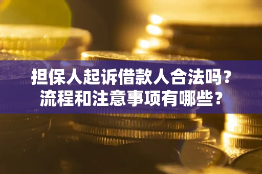 武汉担保人起诉借款人合法吗？流程和注意事项有哪些？
