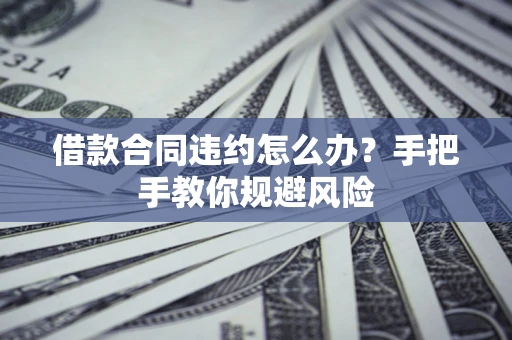 武汉借款合同违约怎么办？手把手教你规避风险