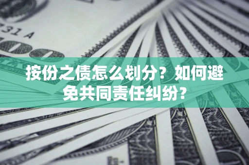 武汉按份之债怎么划分？如何避免共同责任纠纷？