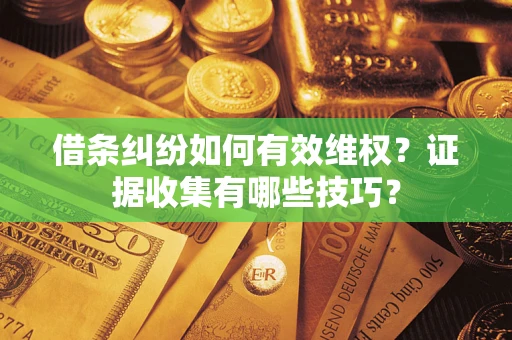 武汉借条纠纷如何有效维权？证据收集有哪些技巧？