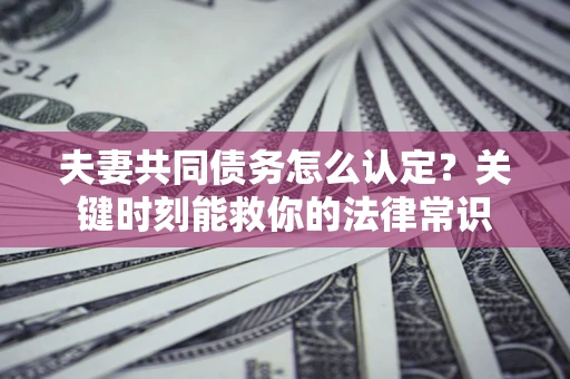 武汉夫妻共同债务怎么认定？关键时刻能救你的法律常识