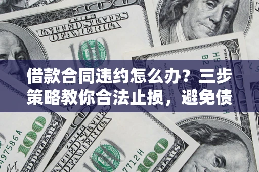 武汉借款合同违约怎么办？三步策略教你合法止损，避免债务危机升级