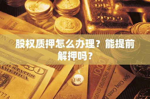 武汉股权质押怎么办理？能提前解押吗？