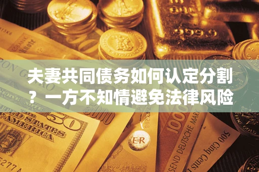 武汉夫妻共同债务如何认定分割？一方不知情避免法律风险必看！